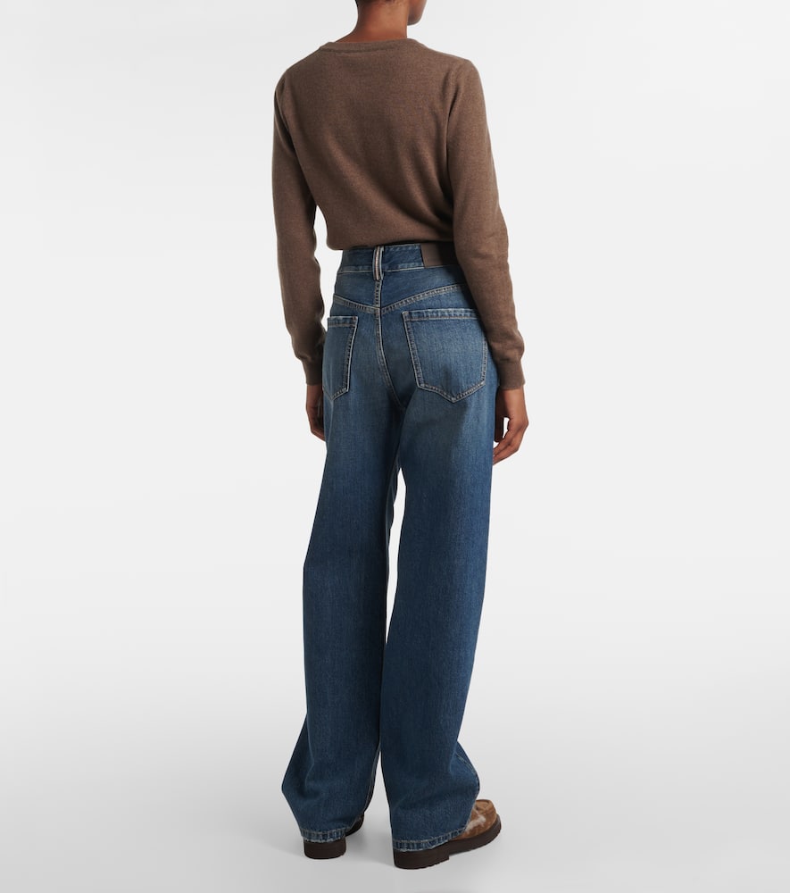 Monili high-rise wide-leg jeans