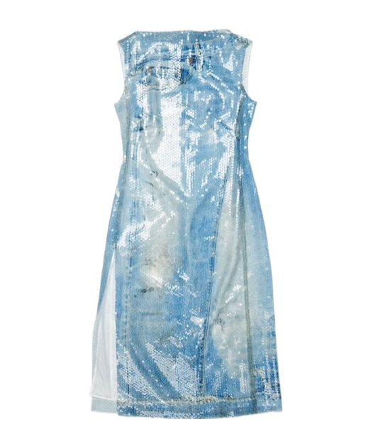 Printed sequin dress