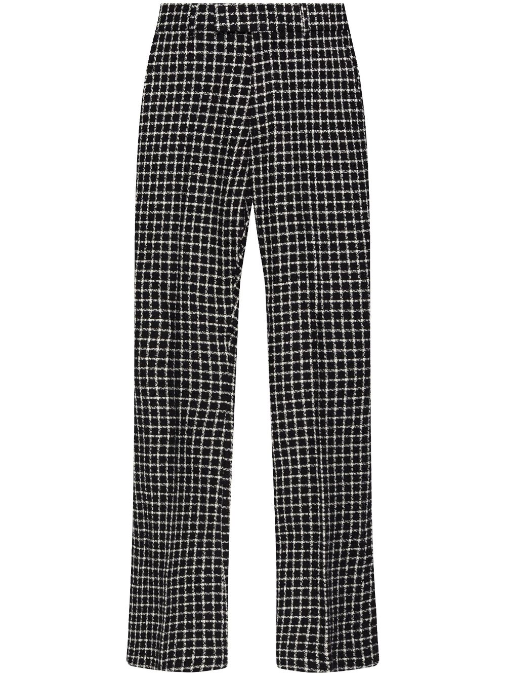Bouclé flared trousers - Black