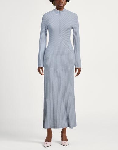 Woman Maxi dress Light blue Size M Wool, Viscose, Cashmere