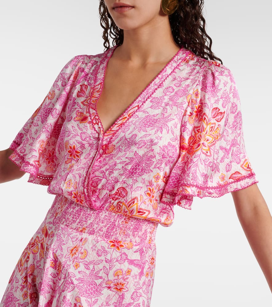 Mabelle floral satin maxi dress