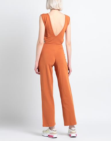 Woman Jumpsuit Rust Size 4 Cotton