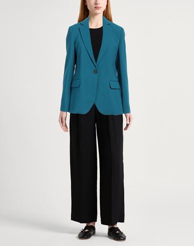 Woman Blazer Deep teal Size 10 Polyester, Viscose, Elastane