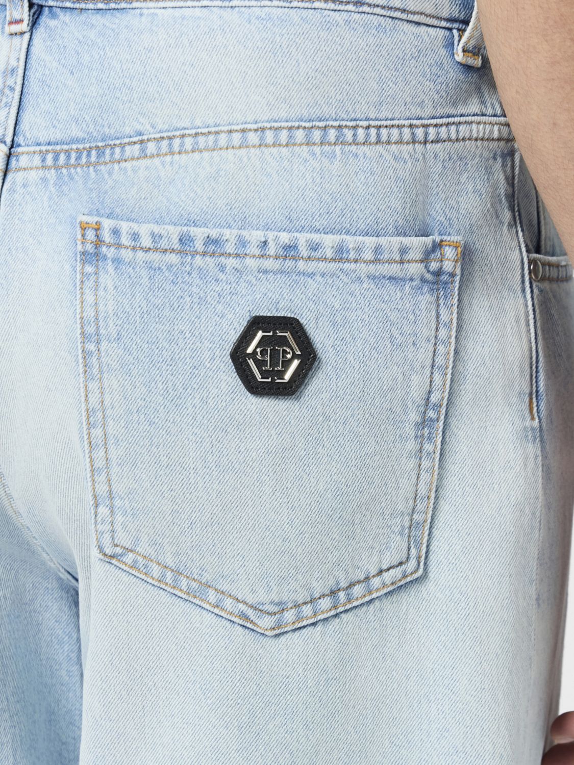 Shorts Men color Denim