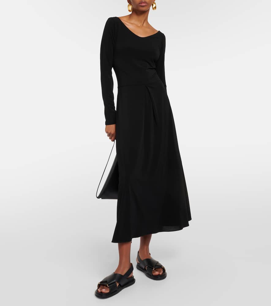 Valido pleated jersey maxi dress