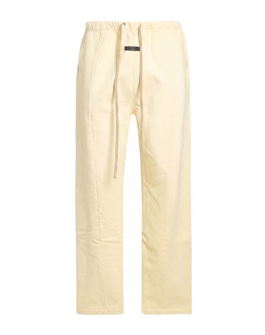 Man Pants Pastel yellow Size S Cotton