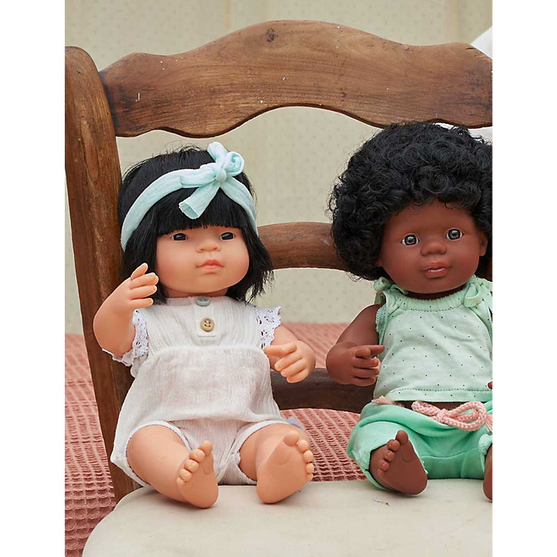 Beige Educational Vinyl Female Baby Doll 38cm