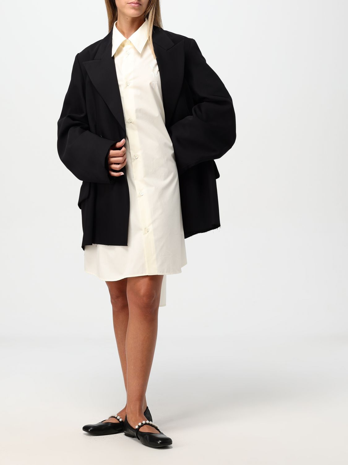Poplin shirt dress - White