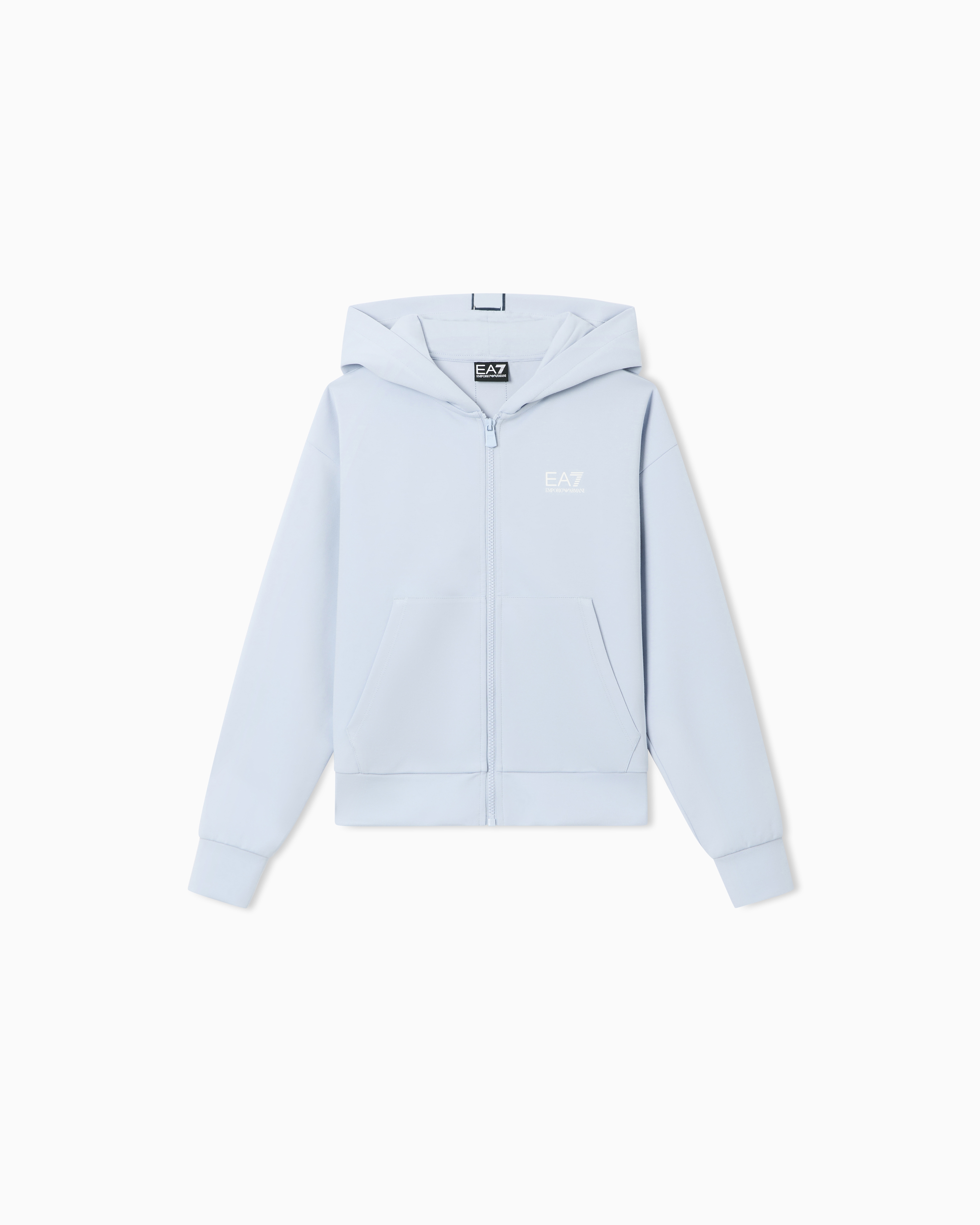 Girl hooded sweatshirt in Natural VENTUS7 technical fabric