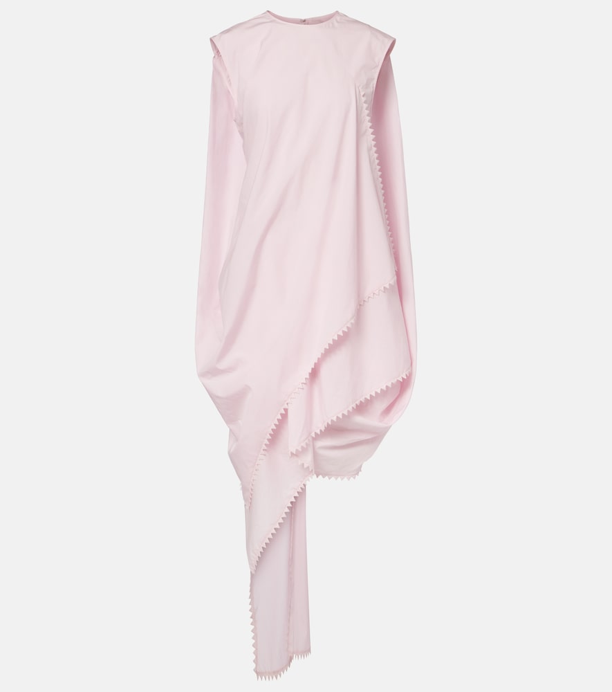 Traversin asymmetric cotton poplin minidress