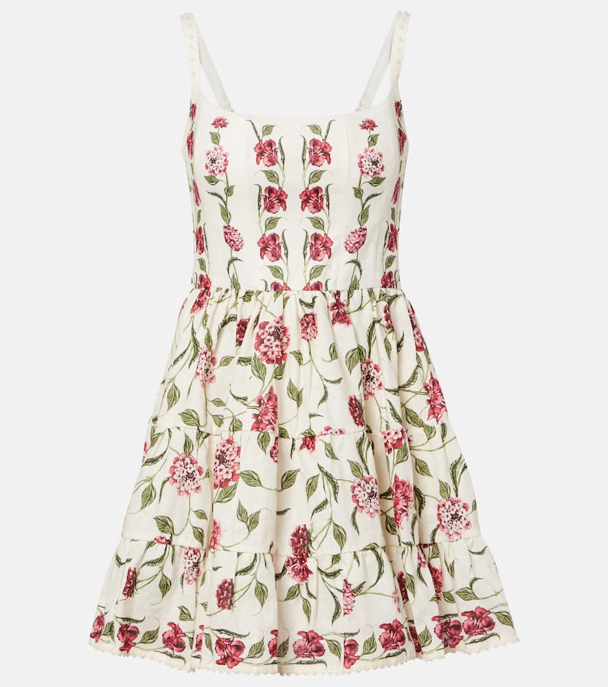 Granadilla floral linen minidress