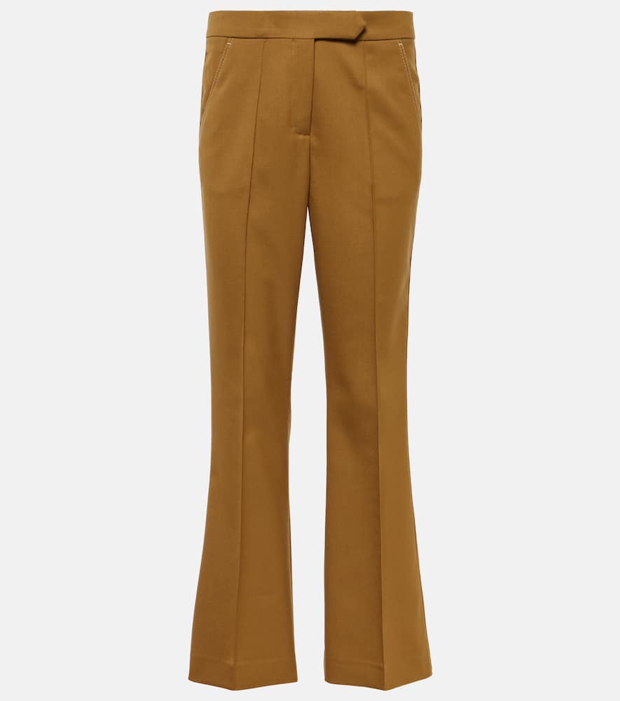 High-rise wide-leg pants