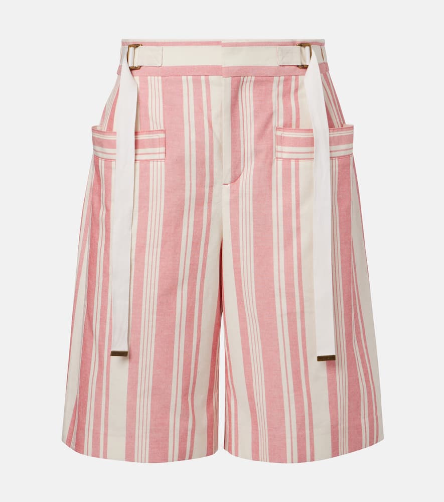 Chloé Striped cotton Bermuda shorts