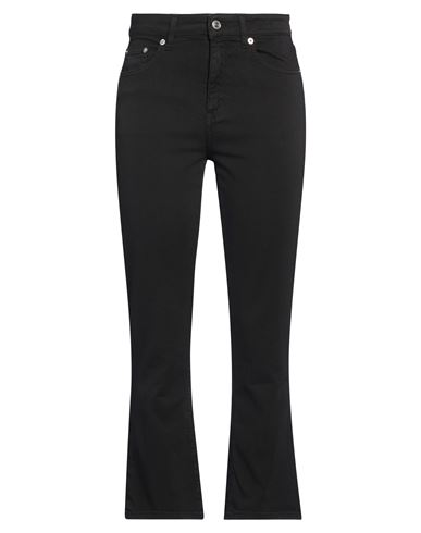 Woman Jeans Black Size 27 Cotton, Rubber