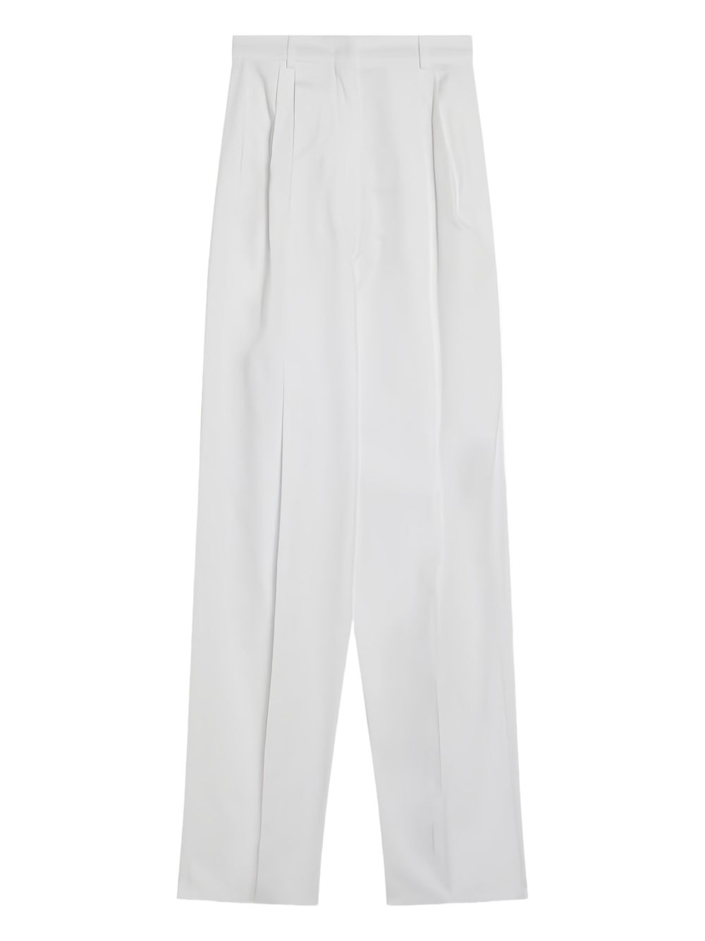 Cotton straight-leg trousers - White