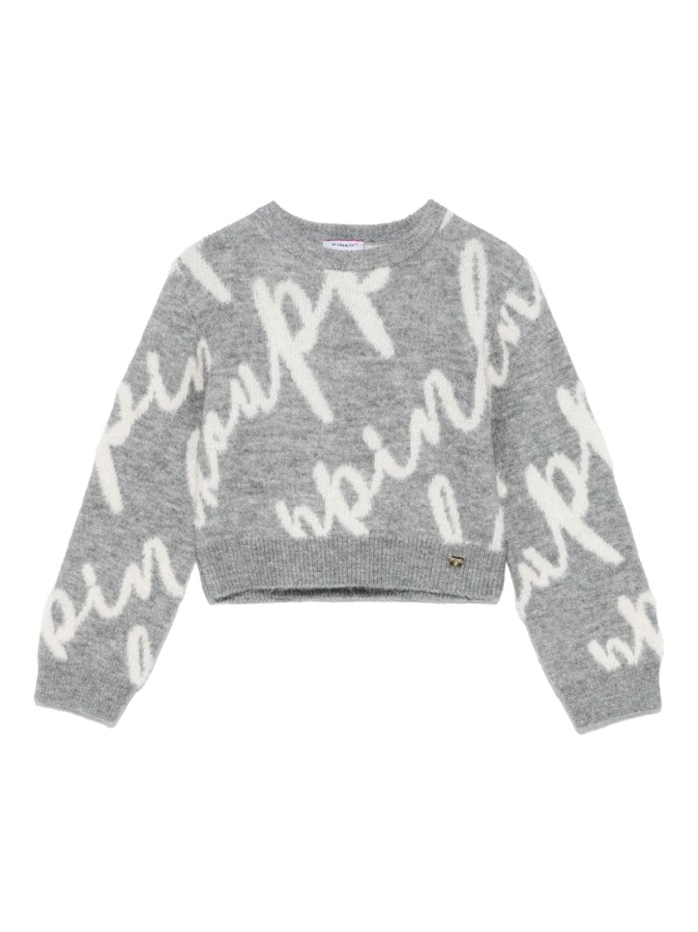 Logo-jacquard sweater - Grey