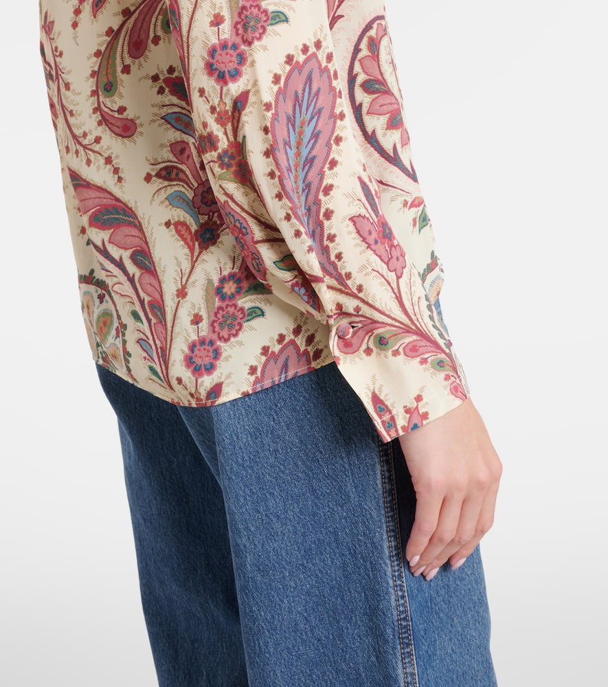 Printed ruffled blouse