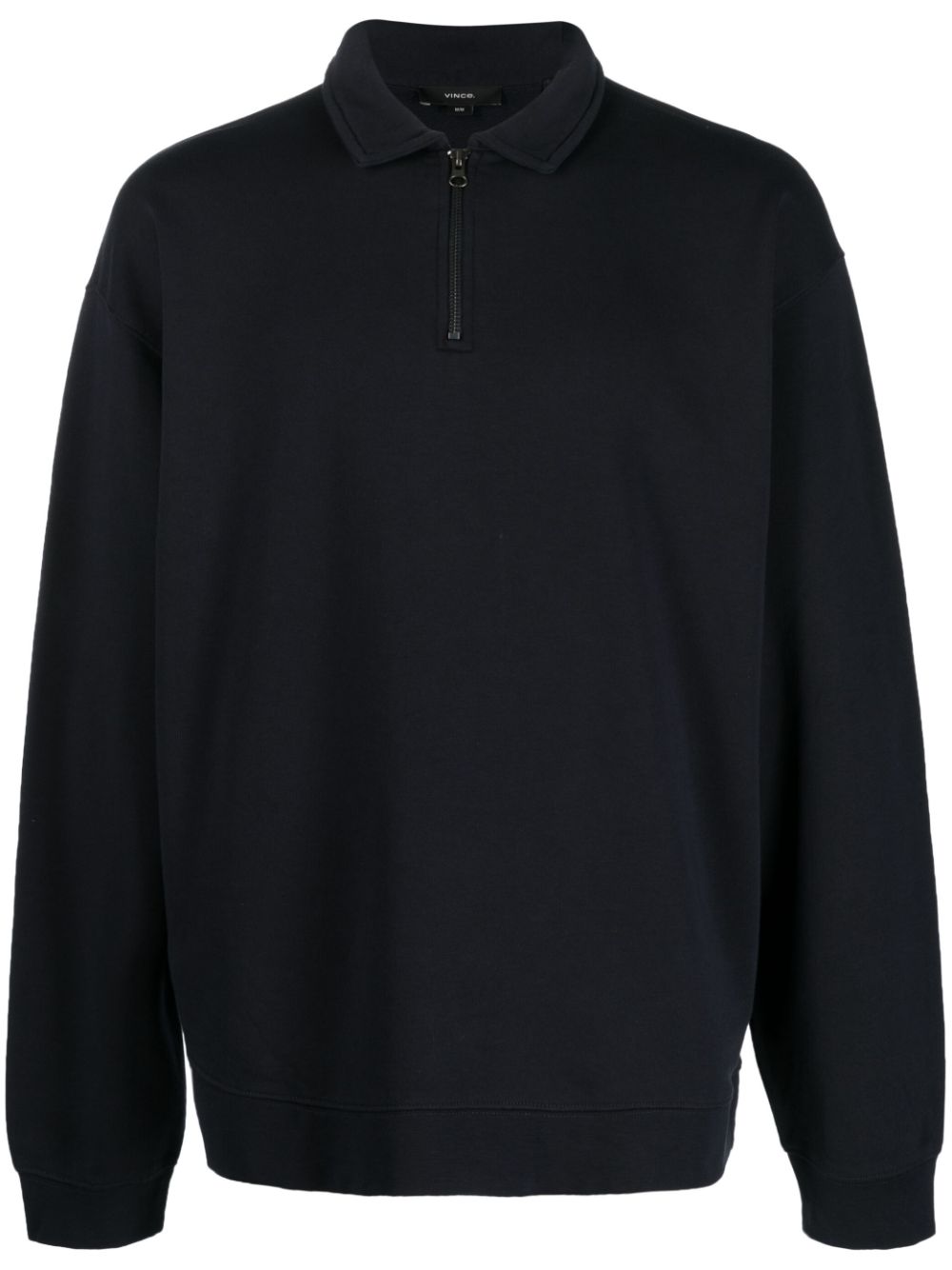 Zip-detail cotton sweatshirt - Blue
