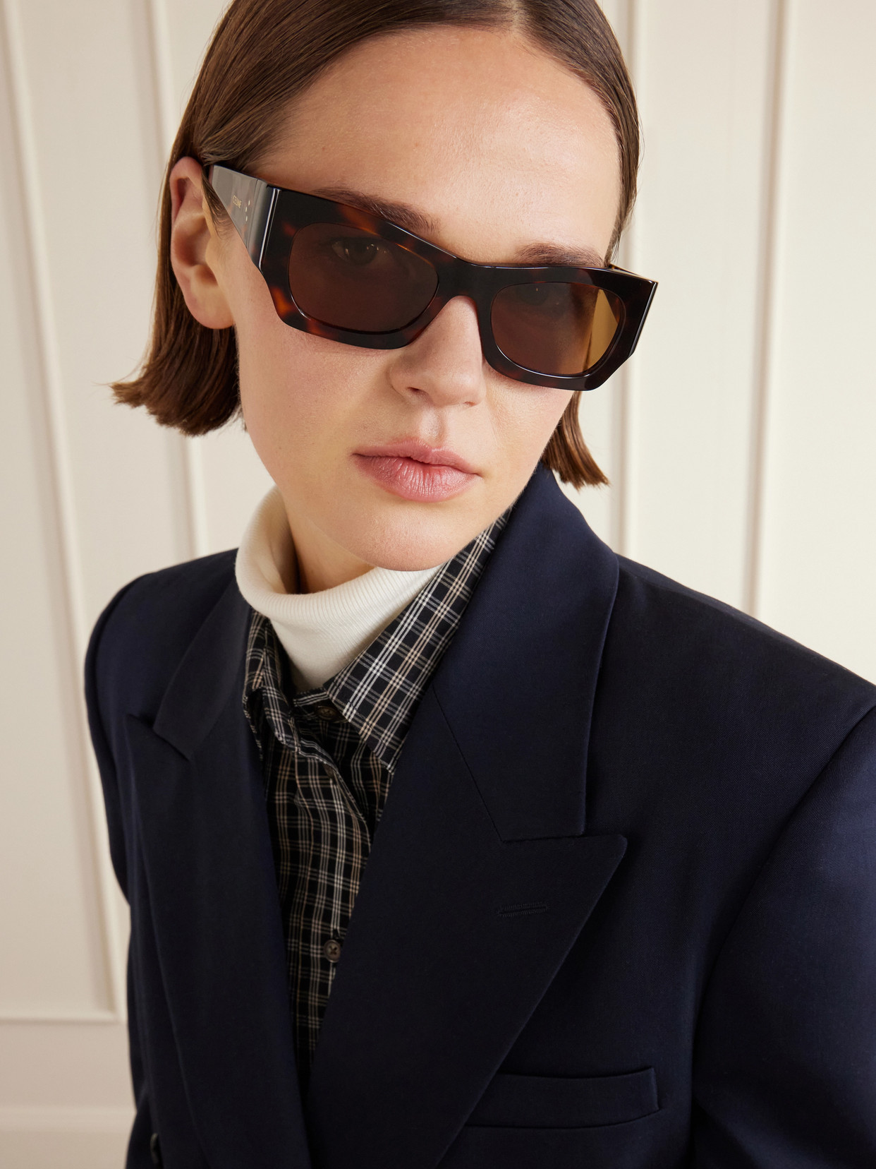 Square-frame Tortoiseshell Acetate Sunglasses - One size