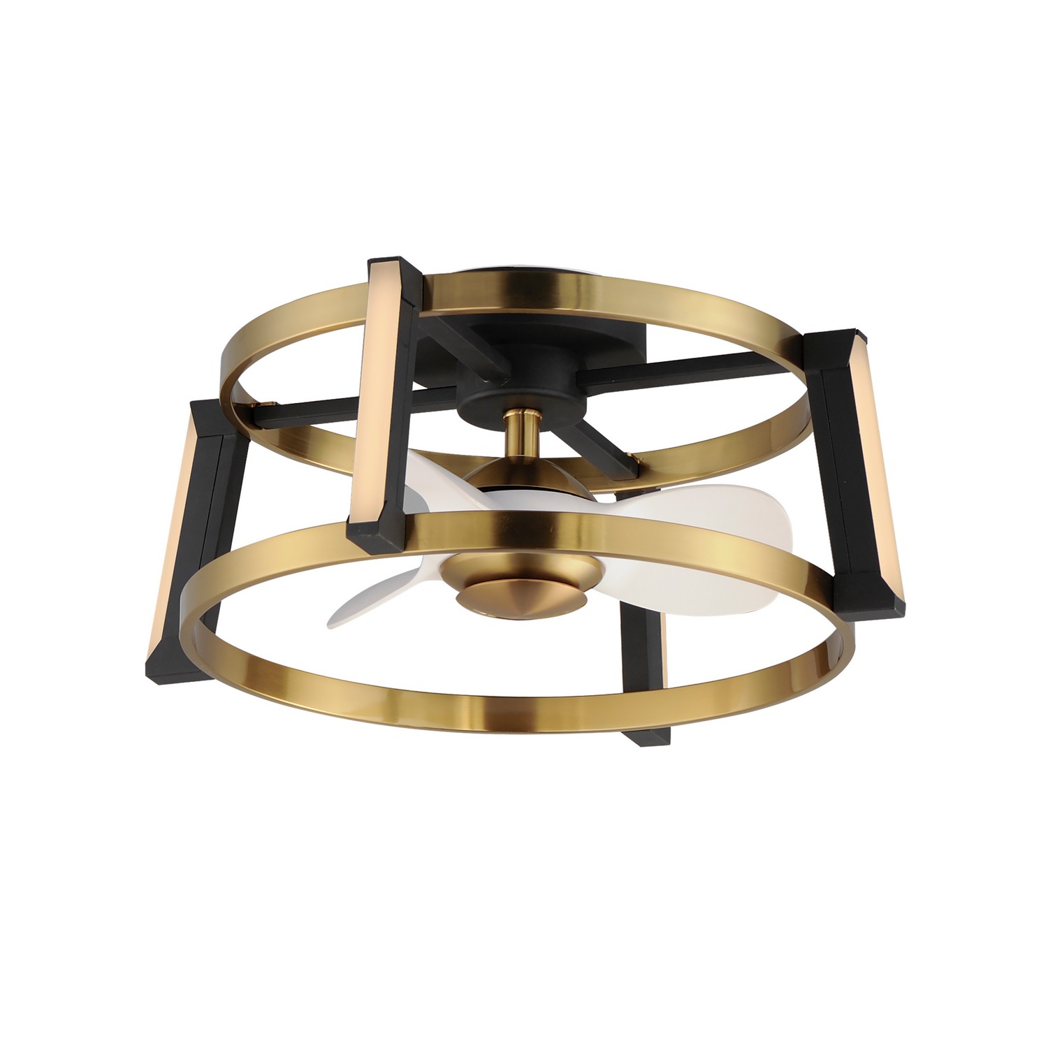 Black Natural Aged Brass LED Fandelight from the Darling Collection