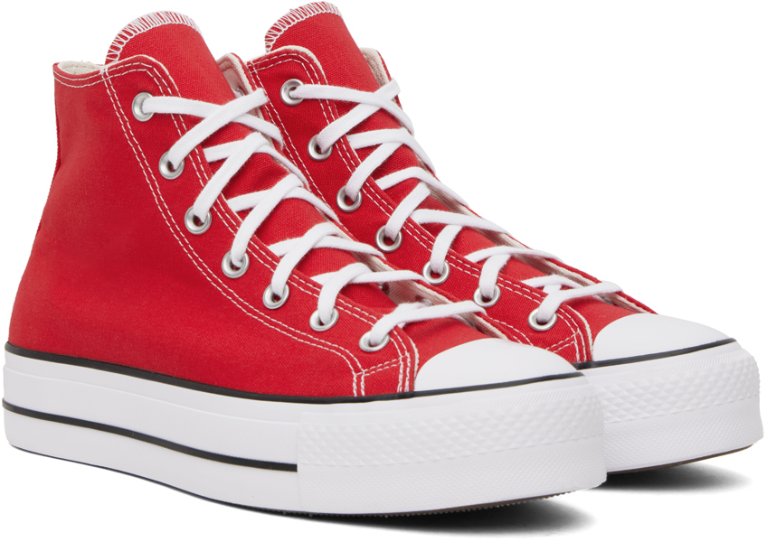 Red Chuck Taylor All Star Lift Hi Sneakers