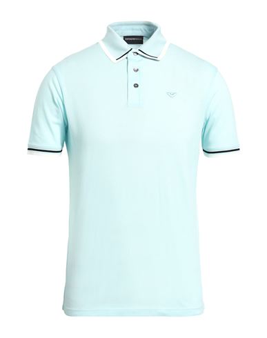 Man Polo shirt Turquoise Size XXL Cotton