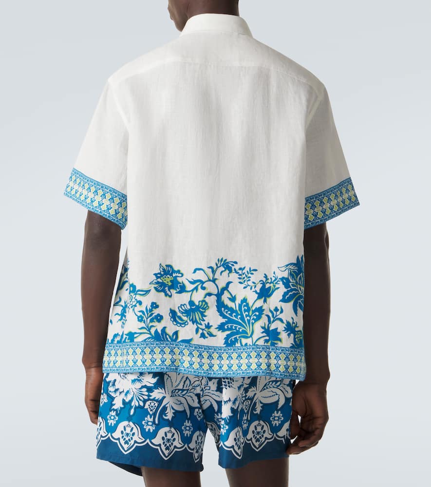 Floral linen shirt