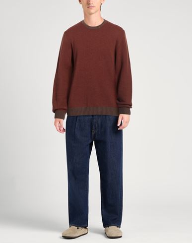 Zanone Man Sweater Brown Size 42 Virgin Wool
