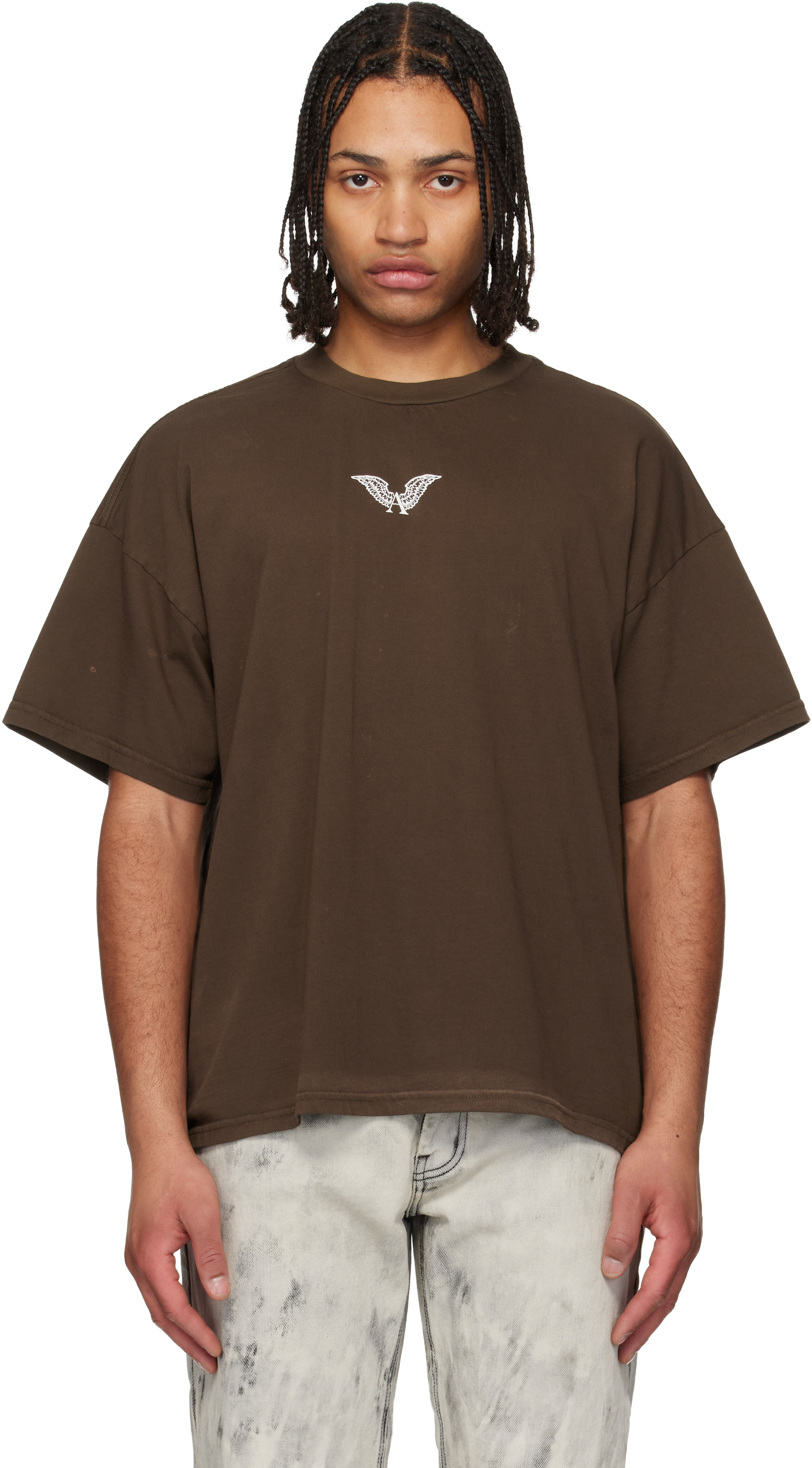 Brown Logo Inside Out T-shirt