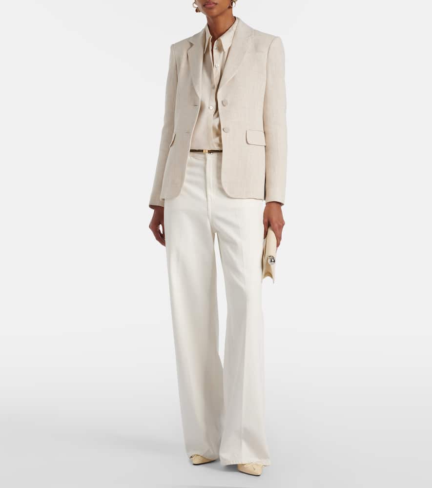 Fenice linen-blend blazer