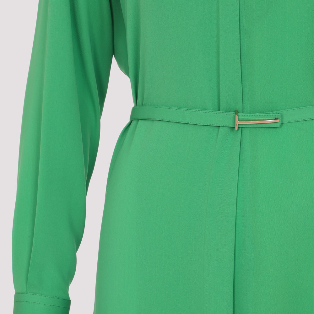 Washed Silk Midi Dress