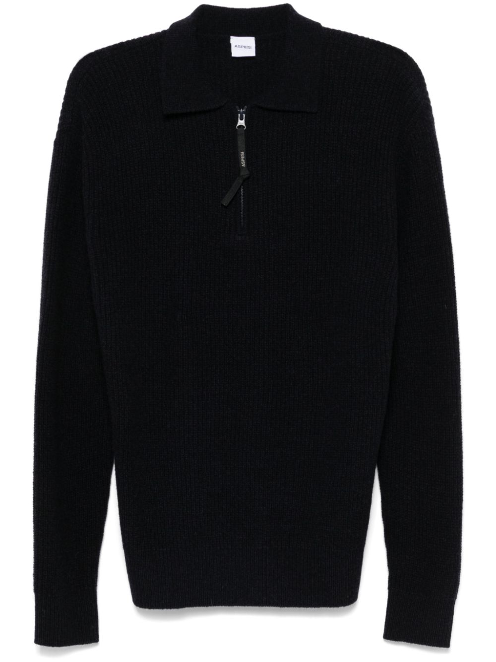 Fisherman's knit polo shirt - Blue