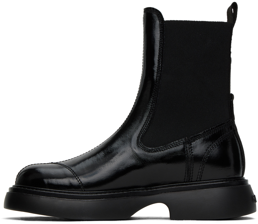 GANNI Black Everyday Mid Chelsea Boots