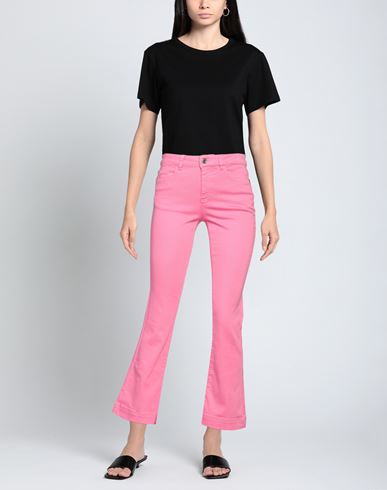 Woman Jeans Fuchsia Size 25 Cotton, Elastomultiester, Elastane