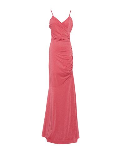 Woman Maxi dress Coral Size 6 Polyamide, Viscose, Elastane, Polyester