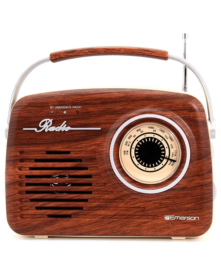 Portable Retro Radio with Built-in Rechargeable Battery