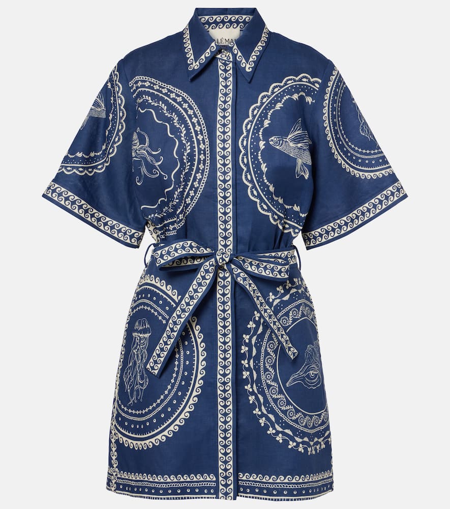 Alémais Oceane linen minidress