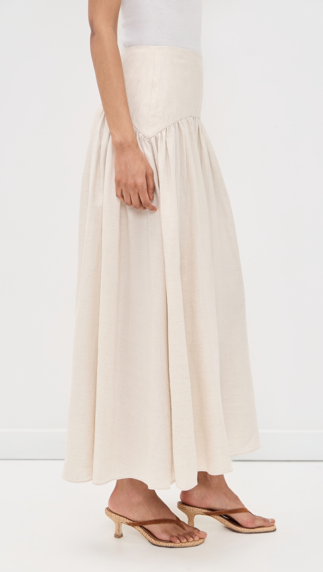 Procida Linen Skirt Natural