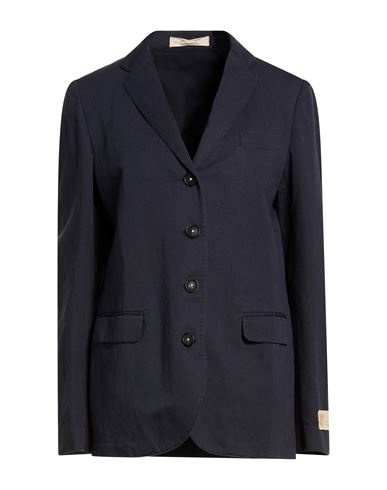 Woman Blazer Navy Size S Cotton, Linen