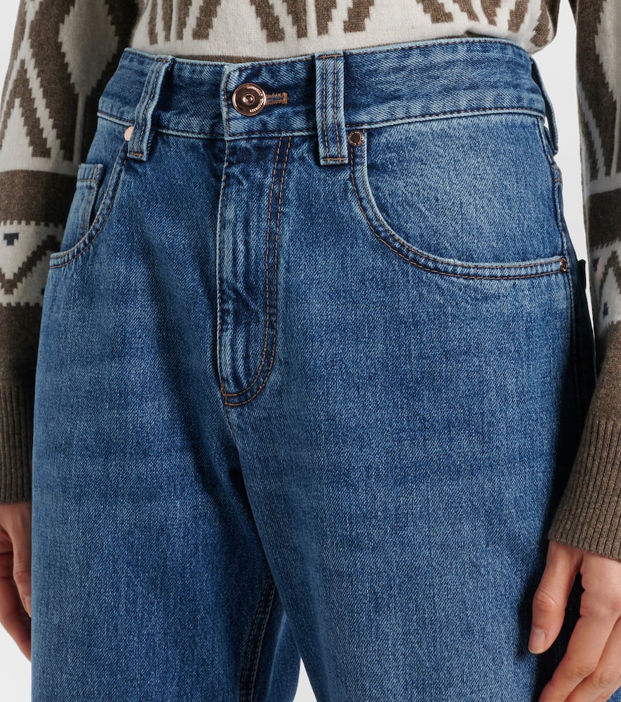 High-rise straight jeans