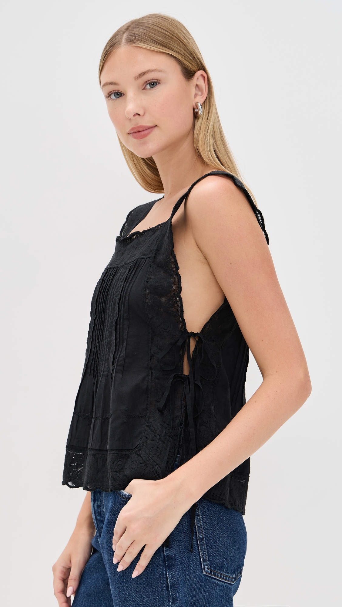 The Attic Lace Cami Black