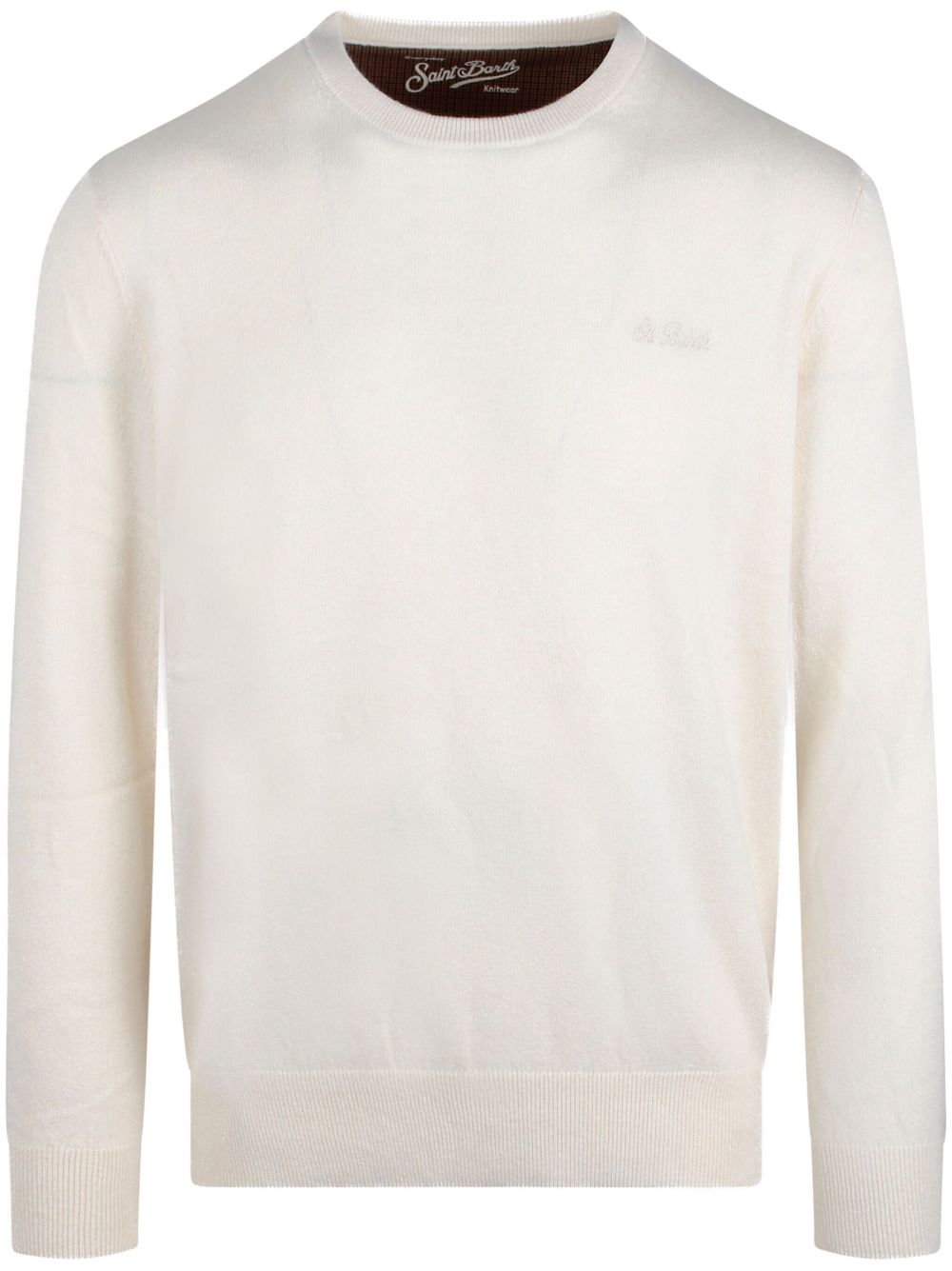 Logo-embroidered sweater - White