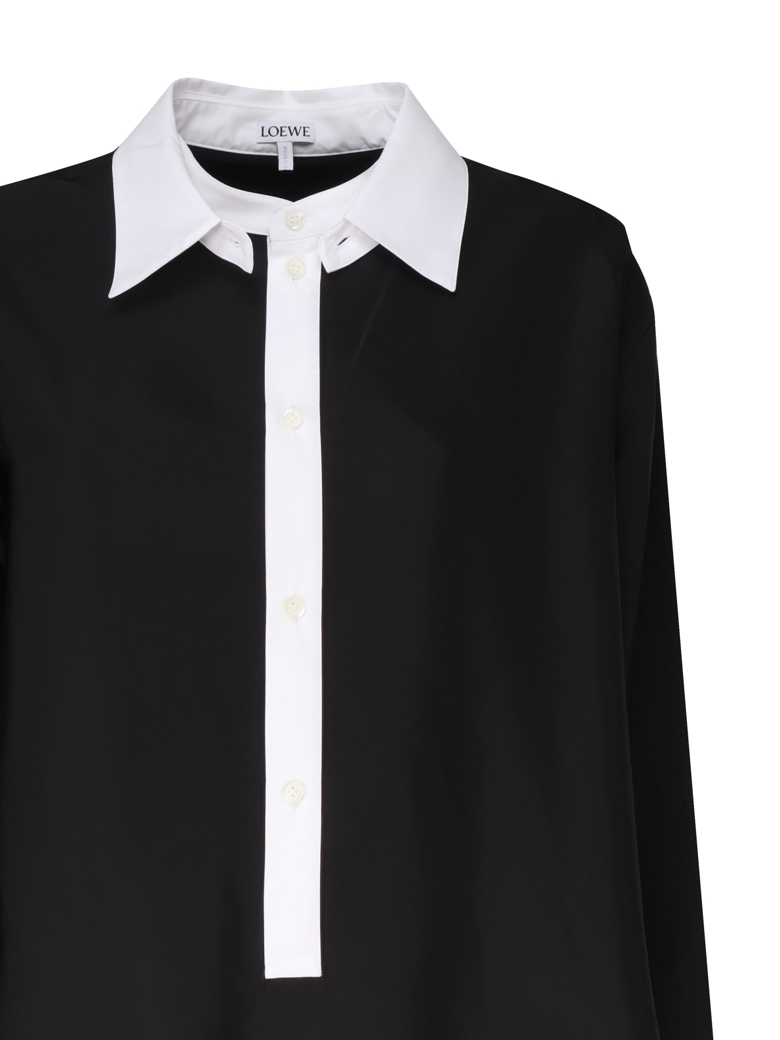Shirt Dress Crafted In Lightweight Hammered Viscose Twill