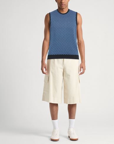 Man Sweater Azure Size 36 Cotton, Linen, Polyester