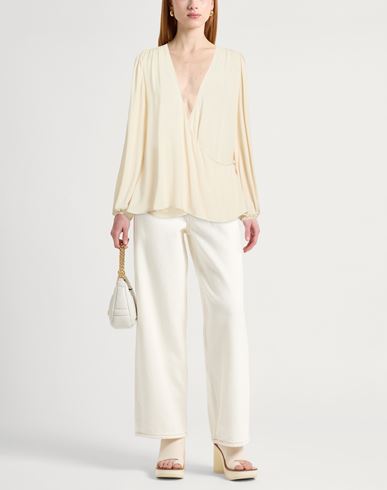 Woman Top Beige Size M Polyester