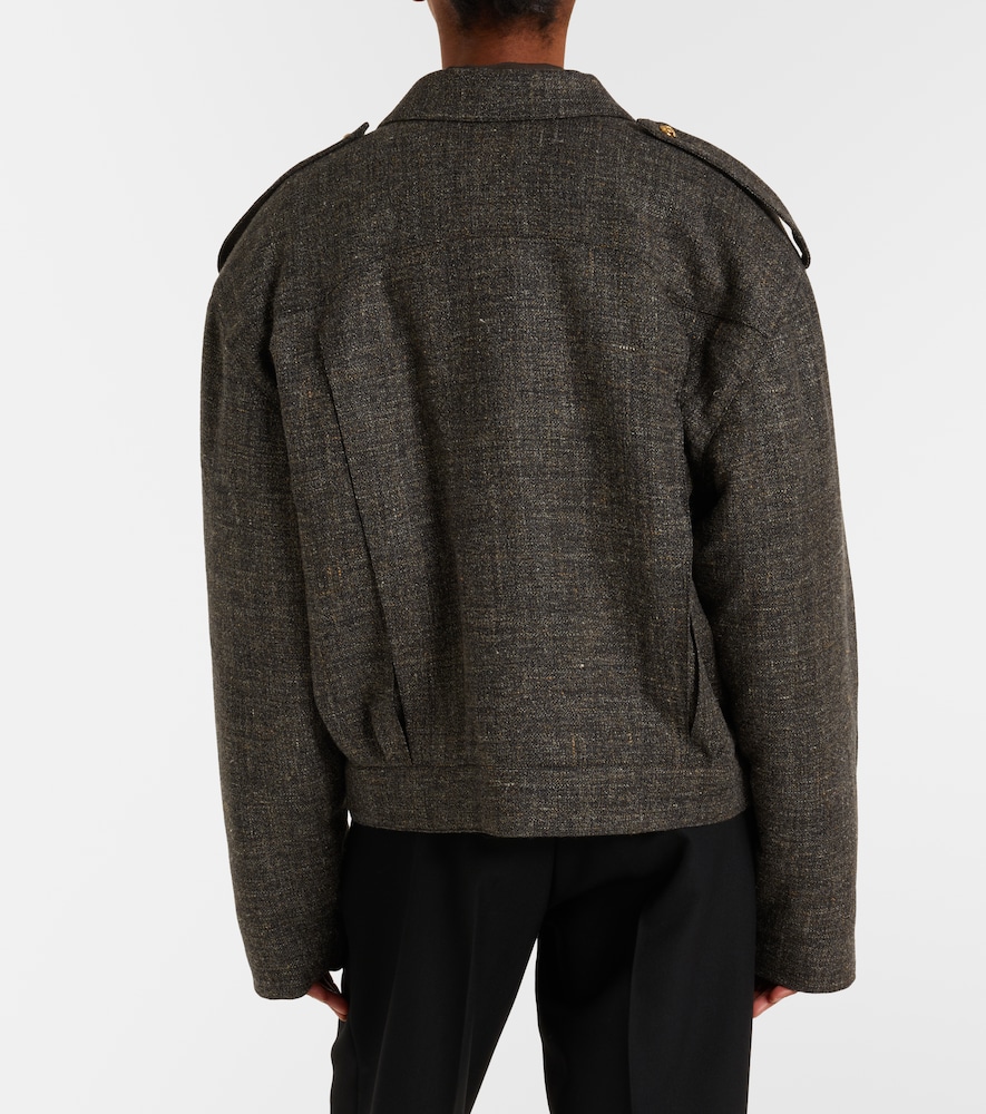 Blazé Milano Gloriana Charlotte wool and linen-blend tweed jacket