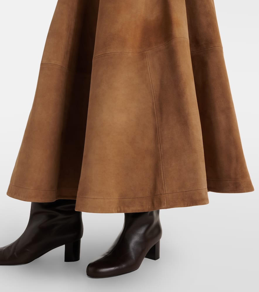 Varda suede midi skirt