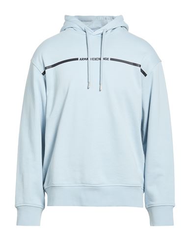 Man Sweatshirt Sky blue Size L Cotton, Elastane