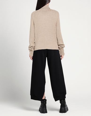 Woman Turtleneck Taupe Size 10 Merino Wool