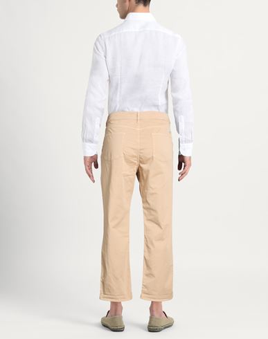 Man Pants Beige Size 28 Cotton, Elastane